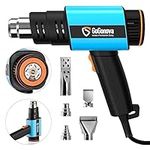 2000W Heat Gun, GoGonova 50℃-650℃ Hot Air Gun with 7 Modus, 2 Airflow, 5 Nozzles for Shrink Tubing, Wrap, Crafts, Soldering