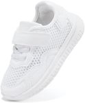BMCiTYBM Toddler Walking Shoes for Baby Boys Girls Lightweight Breathable Walking Infant Sneakers Non-Slip Casual Outdoor Indoor 3-3.5 Years White Size 9 Toddler