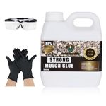 Heavy-Duty Mulch Glue, Concentrate Rock Glue, Gravel Binder Glue, Non Toxic Landscape Stone Glue, Stay Landscape Stone Rubber Mulch Anchor-Long-Lasting Adhesion for Garden and Landscape Projects 34oz