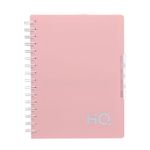 Navneet HQ | Five Subject Spiral Wiro Bound Notebook |14.8cm x 21cm | Single Line | 300 Pages | Salmon Pink