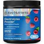 Key Nutrients 90 Servings Electrolytes No Sugar - Electrolyte Powder Packets - Electrolyte Powder - Hydratation Mix - Hydration Powder Lemonade Electrolyte Drink Mix - No Calories, Gluten Free Electrolytes Powder - Keto Friendly, Non GMO, Made in USA