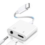 Effdrdfs USB C to 3.5mm Jack, USB C Headphone Adapter with 60W Fast Charging, DAC USB C Splitter for i-phone15/15 Pro/15 plus/15 ProMax, and More Type C Devices