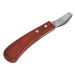 Arsor Hoof Knife, Double-Edged Hoof Trimming Knife with Wooden Handle Horse Farrier Tool Non Slip Equine Grooming Loop Oval Hoof Shears Multipurpose Hoof Cutter for Cutting Horses Donkeys Cows Hooves