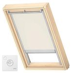 VELUX Original Solar Blackout Roller Blind (DSL), Silver Frame, UK08, Beige