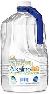 Alkaline88 Purified Ionized Water with Himalayan Minerals & Electrolytes. Perfectly balanced for your body with 8.8pH. 1-Gallon Case - (4) 1 Gallon bottles per case