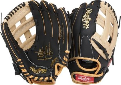 Rawlings | Sure Catch Series Youth Fernando TATIS JR. Signature Baseball Glove | 11" | Right Hand Throw | Black/Camel