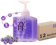 ZYFE 12 Bottle Case of Vitamin Hand Soap - Liquid Hand Soap Value Pack Deal - Natural Plant Derived Moisturizing Handsoap with Essential Oil Fragrance Hush Lavendar