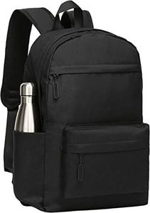 SAKUTANE Black Backpack 21Liter Waterproof School Bag 15.6 inch Laptop College Work Trip Travel Roomy Lightweight, Black-new Material No Smell, 15.6 INCH LAPTOP, 2LITER, Daypack Backpacks