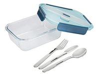 Built Retro Glass 900ml Lunch Box with Cutlery