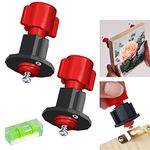 DIKOO Picture Hanging Mark Hole and Leveling Kit for Frame Mural Hanging - Used for Mark Nail Hole Frames etc Location Tool Set (Red-2pcs)