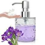 Foam Soap Dispenser, 300ml Plastic Foam Pump Bottle, Clear Hand Wash Liquid Dispenser, Foam Hand Soap Bottles, Refillable Hand Soap Dispenser for Bathroom Kitchen Countertop Laundry Room, 10 Oz