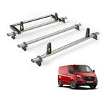 Van Guard Roof Rack for Ford Transit Custom (2013-2023) 3 Roof Bars + Rear Ladder Roller [Only Suitable for Standard Roof Models with Twin Rear Doors] - Ulti Bar - VGR-09/VG304-3