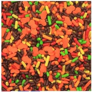 Oasis Supply Halloween, Fall, and Thanksgiving Topper Sprinkles for Cookies, Cake, and Ice Cream, Pumpkin Blend Sprinkle Mix