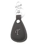 VS Club Combo Of T Alphabet Initial Letter Leather Metal Keychain For Men Women, Girls, Boys Stylish / Key Ring Hook Key chain Holder For Bikes Car Home For Gift