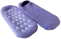 NatraCure Moisturizing Gel Socks - (Helps Dry Feet, Cracked Heels, Dry Heels, Rough Calluses, Cuticles, Dead Skin, Use with your Favorite Lotions, Creams or Spa Pedicure) - Color: Lavender