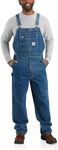 Carhartt Men's Loose Fit Denim Bib Overall, Darkstone, 40 x 30