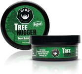 GIBS Grooming Tree Hugger Vegan Beard Balm- Styles, Strengthens, Softens Beards & Mustaches- With Cocoa & Kokum Butter, Mango Butter, Coconut Oil, Candelilla Wax, 2oz.