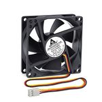 GDSTIME 80mm Fan 80mm Computer Fan 12V CPU Fan 80 x 25mm CPU Cooler 8CM 2800 RPM PC Fan 3 Pin 8025 DC Brushless Cooling Fan 12V Case Fan Cooler For Router PSU Inverter Ventilation Fan Replacement