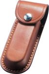 TUFF LUV Multitool Sheath - Leather Knife Holder for Folding Knives & Multitools [3-5" Handle] (Brown, Small: 3")