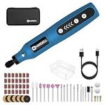 HARDELL Mini Cordless Rotary Tool, 5 Variable Speed Mini Rotary Tool Kit with 61 Accessories, 3.7V Type-C Charging Power Rotary Tool for Engraving, Sanding, Polishing, Carving, Cutting, DIY Crafts