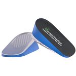 Correct-Position Heel Lift Inserts, Thick Heel Cushioning Height Increase Insoles Heel Cup Shoe Heel Inserts for Heel Spurs, Heel Pain Plantar Fasciitis Achilles Tendonitis (1.4" Height, Blue)