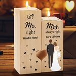 Wedding Gifts for Couple, to My Love Wooden Candle Holders, Wedding Gifts for Bride and Groom, Mr and Mrs Gifts for Christmas Birthday Valentines Day, Anniversary Wedding Gifts for Her