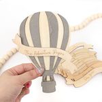 Wooden Hot Air Balloon Baby Monthly Milestone Cards - My First Year Milestones Sign, Baby Monthly Balloons Milestone Marker， Newborn Photography Props, Baby Shower Gifts