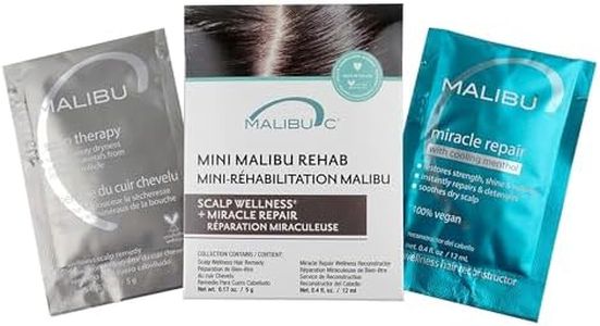 Malibu C Mini Malibu Rehab Scalp Wellness - Contains 2 Hair Remedy Packets - Vitamin Infused Deep Conditioner for Hair Health - Scalp Rejuvenating Hair Care