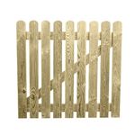 Ruby Pressure Treated Garden Gate - Round Top Picket Gate for Garden and Pedestrian Access, Scandinavian Softwood with Natural Aesthetic, Heavy Duty and Weather Resistant (3 x 3ft)