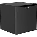Honeywell Mini Compact Freezer Countertop, 1.1 Cubic Feet, Single Door Upright Freezer with Reversible Door, Removable Shelves, for Home, Dorms, Apartment, Office- Black