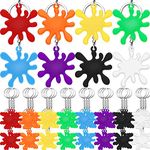 Taiyin Paint Splatter Keychains Art Party Favors Art Paint Party Decorations Art Party Keychains for Adults Gifts Art Themed Birthday Party Supplies Decorations(24 Pcs)