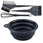 4PCS Hair Dye Kit Includes Hair Tinting Bowl Dyeing Brushes Sharp Tail Comb Mixer for DIY Hair Coloring Beauty Salon Tools Set