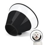Dog Cone Collar with Soft Pad, Elizabeth Recovery Collar for Large, Medium, Small Dogs to Stop Licking, Pet Head Cone Alternative After Surgery, Neutering, Injury