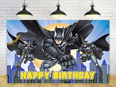 Hero Backdrop for Birthday Party Decorations Black Hero Background for Baby Shower Party Cake Table Decorations Supplies Superhero Theme Banner 5x3ft