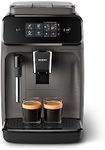 Philips 1200 Series Fully Automatic Espresso Machine - 2 Beverages, Classic Milk Frother, Intuitive Touch Display, 100% Ceramic Grinders, AquaClean Filter. Cashmere Grey (EP1224/00)