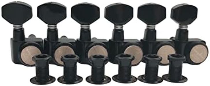 guyker 6 In-line Guitar Locking Tuners – 1:18 Locking Tuning Key Pegs Tuners – Black
