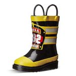 Western Chief Boys Waterproof Printed Rain Boot with Easy Pull on Handles 2 Little Kid F.d.u.s.a.