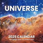 SUNEE Calendar 2024-2025 for Wall, 2025 Large Wall calendar 12x12 Inches with 16 Months from Now to December 2025, Thick Glossy Paper, 12" x 24" (Open), Universe