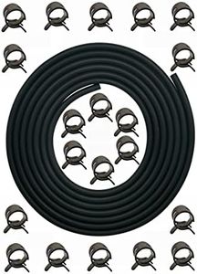 4mm 5/32 Inch ID Fuel Line Vacuum Hose 10 Feet for Echo Stihl Poulan Husqvarna Small Engines Chainsaw Weed Eater Wacker Leaf Blower String Trimmer Automotives w/ 20 Clamp Rubber