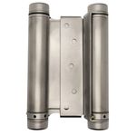 6" Double Action Spring Hinge, Saloon Swinging Cafe Door Hinge, Swing Door Hinges, Door Swing Commercial Grade Double Swing Hinges, Heavy Duty Door Hinge, Satin Chrome, 1 Unit