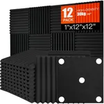 Acoustic Foam Panels 12 Pack 1" x 1