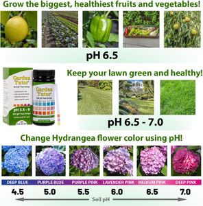 Garden Tutor Soil pH Test Kit – 100 Strips, 3.5-9 pH Range