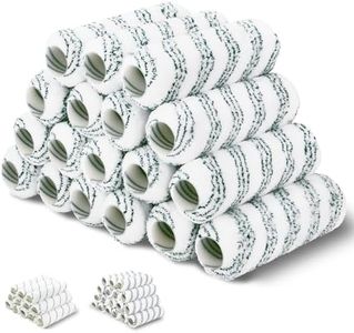 PinStone 18 Pack 9" x 3/4" Nap Microfiber Paint Roller Covers, High-Capacity Microfiber Covers Refills, Naps for 9 Inch Roller Frame, Ideal for Rough Surfaces, All Paints and Stains