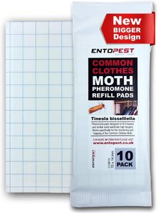 Entopest Clothes Moth Monitoring Traps 10-Pack – Wardrobe & Room Refill