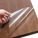 LIVECOOL Transparent Solid Wood Sticker Film Desktop Protective Film Self-Adhesive Glass Film Tea Table Baking Anti-Oil & High-Temperature Resistance Tile Sticker, (23 X 148 Inch)