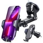 VANMASS 2024 BEST Car Phone Holder [Upgraded Suction & Clip] Rotatable Universal Mobile Phone Mount Dashboard Windscreen Vent Cradle Van Automobile Accessories for iPhone 15 Pro Max 14 13 12 8 Samsung