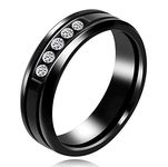 Uloveido Lover Couple Titanium Steel Anniversary Promise Infinity Rings Band for Mens Wedding Enagement Rings Gift Size T Y557