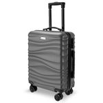 AVIO Wave Cabin Suitcase 55x40x20cm - Lightweight Double-Wheel Luggage Bag w/Combi Lock, 2 Internal Pockets, Telescopic Handle w/ 3 Heights - Durable ABS Hard Shell RyanAir, EasyJet, British Airways