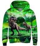 Kinberr Boys Girls Pullover Hoodie 3D Cool Fleece Hooded Sweatshirts Kids Long Sleeve Fashion Hoody Coat with Big Pocket Size 8-10