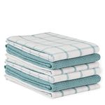 Kitchen Towels Set - Pack of 6 Cotton Dish Towels for Drying Dishes, 18”x 28”, Kitchen Hand Towels, Absorbent Tea Towels, Premium Dish Towels for Kitchen, Quick Drying Kitchen Towel Set - Aqua